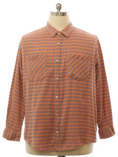 1990's Mens Snap Front Flannel Shirt