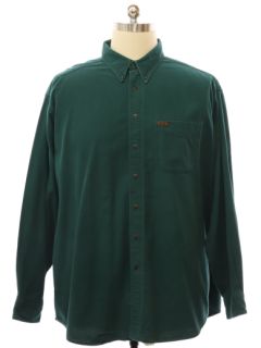1980's Mens Woolrich Cotton Chamois Cloth Flannel Shirt