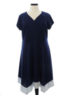 1990's Womens Dark Blue Dress