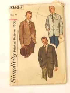 1960's Mens Pattern