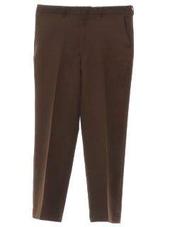 1980's Mens Dark Brown Disco Pants