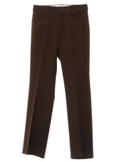 1970's Mens Dark Brown Levis Flared Leisure Pants