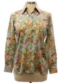 1970's Womens Print Disco Shirt