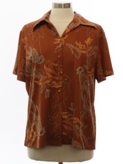 1970's Womens Print Disco Shirt