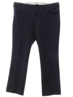 1970's Mens Dark Blue Flared Leisure Pants