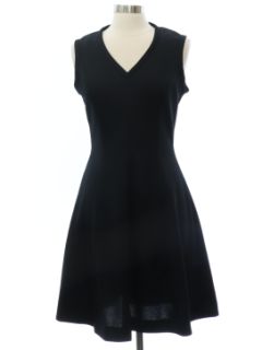 1970's Womens Black Knit Dress