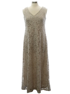 1990's Womens Lace Cocktail Maxi Dress