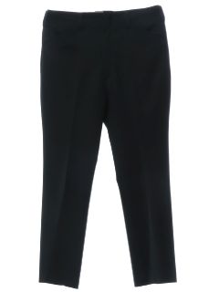 1970's Mens Black Flared Leisure Pants