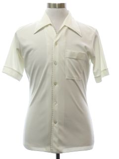 1970's Mens Joel Solid Disco Shirt