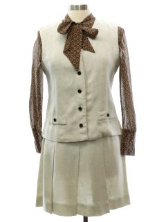 1960's Womens Two-Piece Secretary Dress