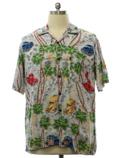 1990's Mens Rayon Hawaiian Shirt