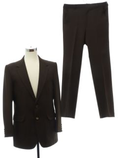 1970's Mens Dark Brown Disco Suit