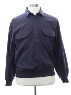 1980's Mens Totally 80s Safari Style Pullover Sport Shirt