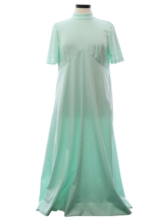 1970's Womens Mod Knit Maxi Dress