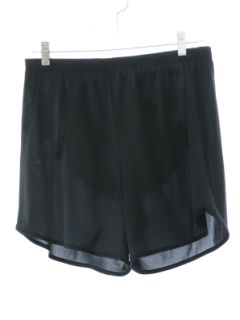 1990's Womens Black Nylon Running Shorts