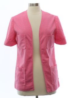 1960's Womens Mod Knit Shirt Jacket