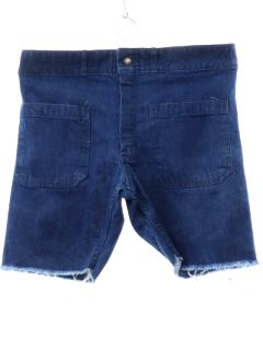 1970's Mens Seafarer Navy Cotton Denim Cut-off Shorts