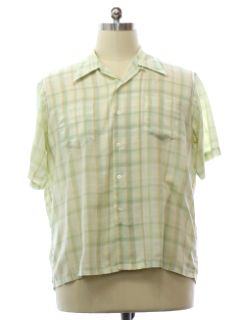 1960's Mens Grunge Mod Loop Collar Sport Shirt