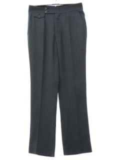 1970's Mens Grey Flared Mod Wool Blend Pants