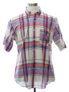 1980's Mens Totally 80s Preppy Shirt