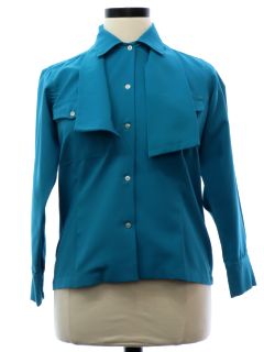 1980's Womens Rayon Secretary Shirt