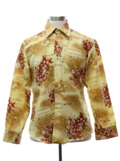 1970's Mens Print Disco Shirt