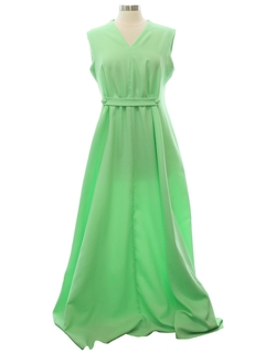 1970's Womens Prom Or Cocktail Maxi Dress