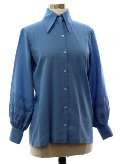 1960's Womens Mod Peacock Revolution Style Shirt