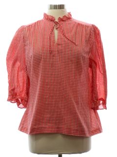 1980's Womens Square Dance Shirt