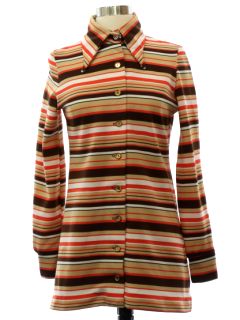 1960's Womens Mod Knit Tunic Shirt