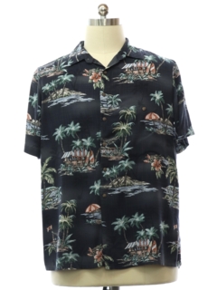 1990's Mens Rayon Hawaiian Shirt