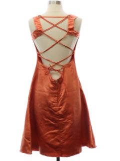 1980's Womens Satin Cocktail Dress