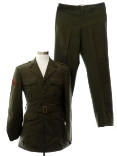 1980's Mens Wool Army Uniform