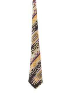 1970's Mens Mod Print Necktie