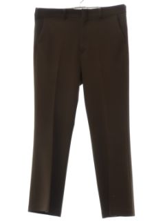 1970's Mens Dark Brown Flared Disco Pants