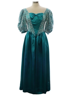 1980's Womens Princess Style Prom Or Cocktail Dress