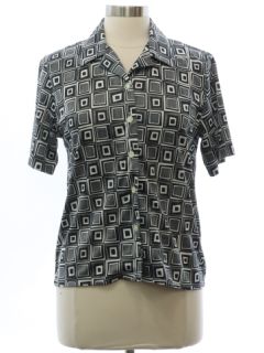 1970's Womens Print Disco Style Shirt