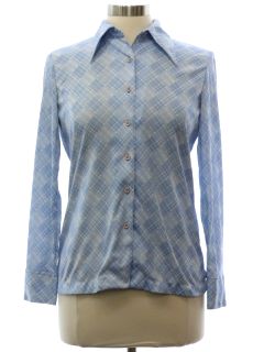 1970's Womens Print Disco Shirt