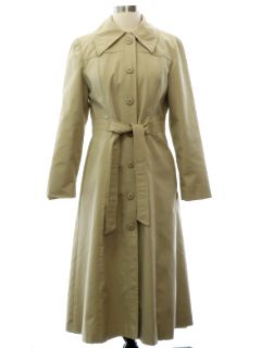 1970's Womens Mod Overcoat Trenchcoat Jacket