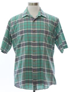 1980's Mens Totally 80s Plaid Shirt