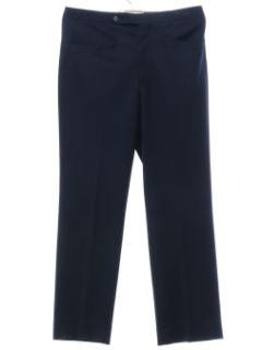 1970's Mens Champion Dark Blue Flared Mod Leisure Pants