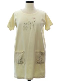 1990's Womens Pullover Cotton Shift Dress