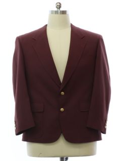 1970's Mens Jack Nicklaus Wine Blazer Sport Coat Jacket