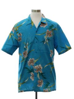 1980's Mens Cotton Hawaiian Shirt Shirt