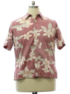 1990's Mens Cotton Reverse Print Hawaiian Shirt
