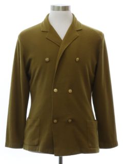 1960's Mens Mod Knit Blazer Style Shirt Jacket