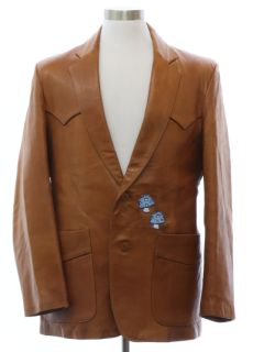 1980's Mens Wilson Leather Blazer Jacket