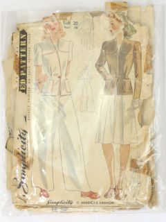 1940's Womens Sewing Pattern