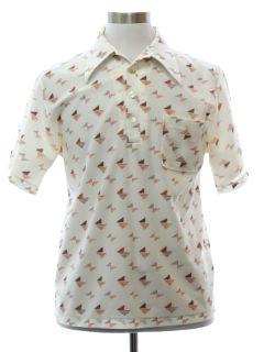 1970's Mens Mod Knit Shirt
