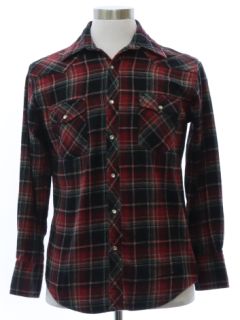 1990's Mens Flannel Wrangler Western Shirt